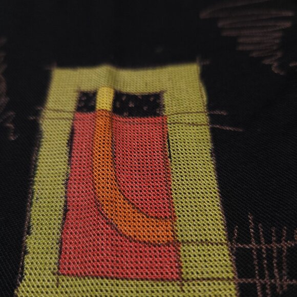 Haupt Short Sleeve Button Shirt Mens 42-L 16.5 Abstract Geometric Artsy - Picture 10 of 16